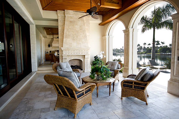 patio furniture overlooking the naples bay